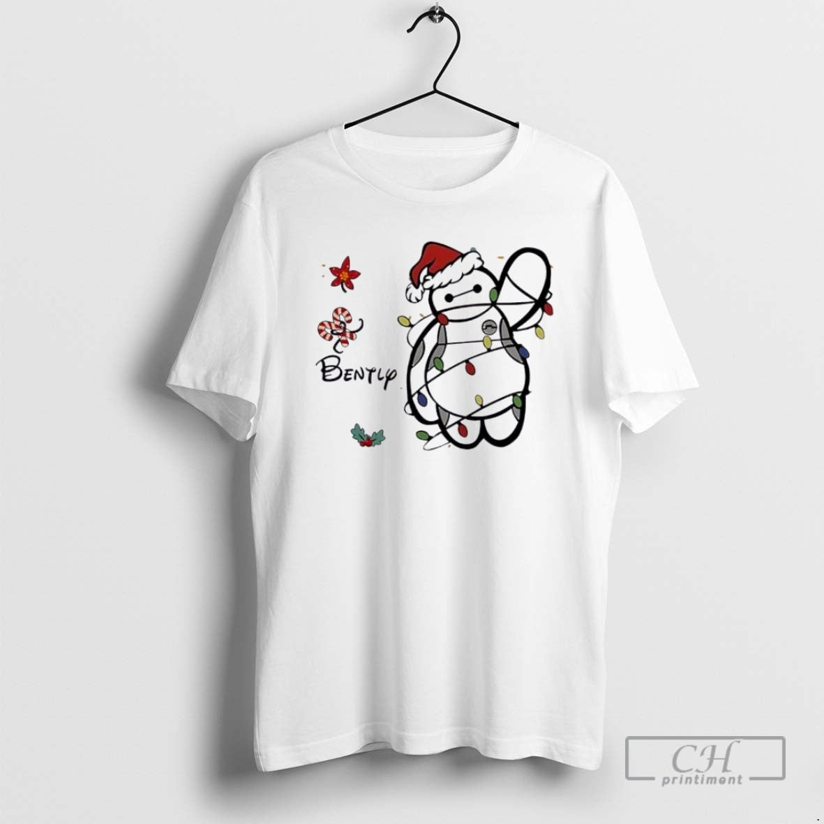 Premium Santa Baymax Christmas Personalised Ornaments - Adult & Kids T-Shirts, Sweatshirts & Hoodies apparel design preview 1