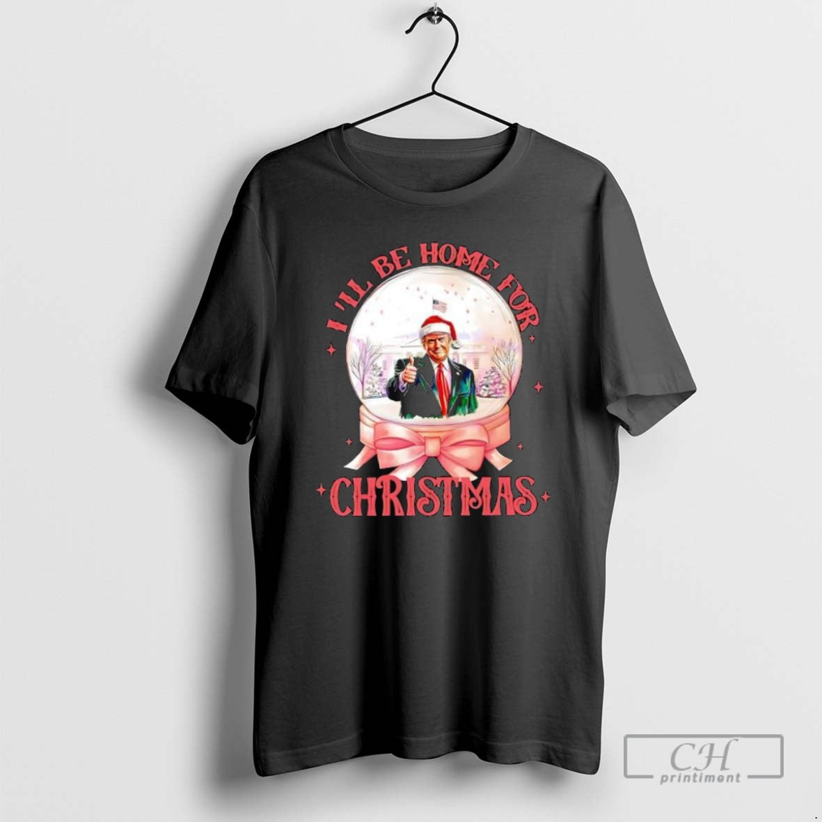 Premium Trump Ill Be Home For Christmas White House - Adult & Kids T-Shirts, Sweatshirts & Hoodies apparel design preview 1