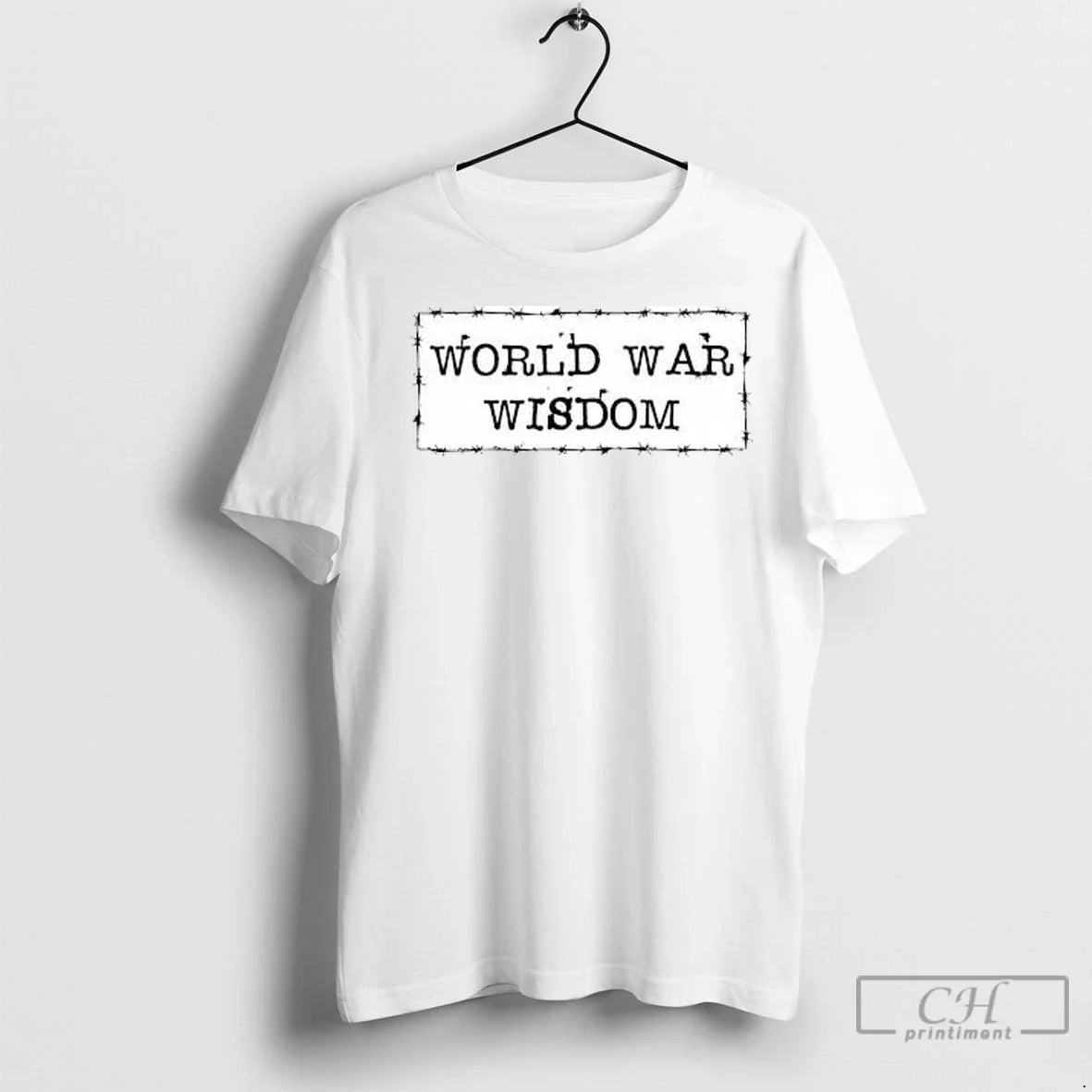Premium World War Wisdom Barbed Wire Logo Circle - Adult & Kids T-Shirts, Sweatshirts & Hoodies apparel design preview 1