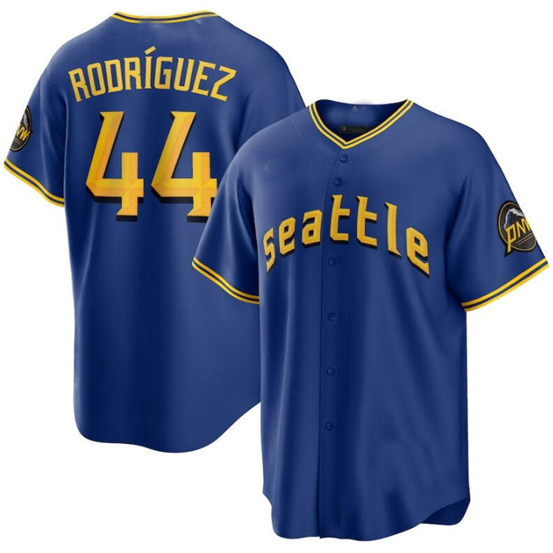 Seattle Mariners #44 Julio Rodriguez Royal 2023 City Connect Replica Player Jersey Baseball Jerseys baseball jersey product view 1