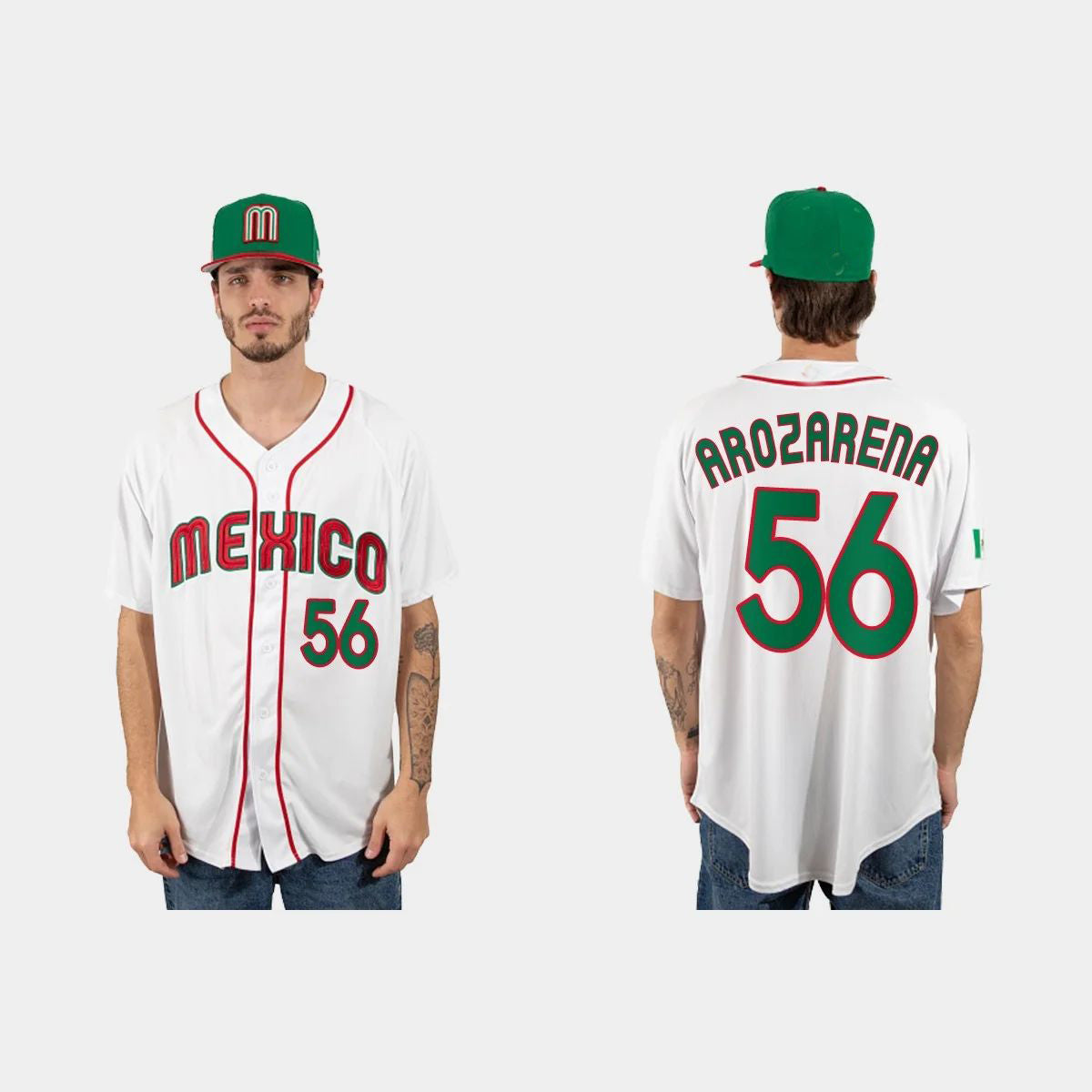 #56 RANDY AROZARENA MEXICO BASEBALL 2023 WORLD BASEBALL CLASSIC JERSEY ¨C WHITE Stitches Baseball Jerseys baseball jersey product view 1