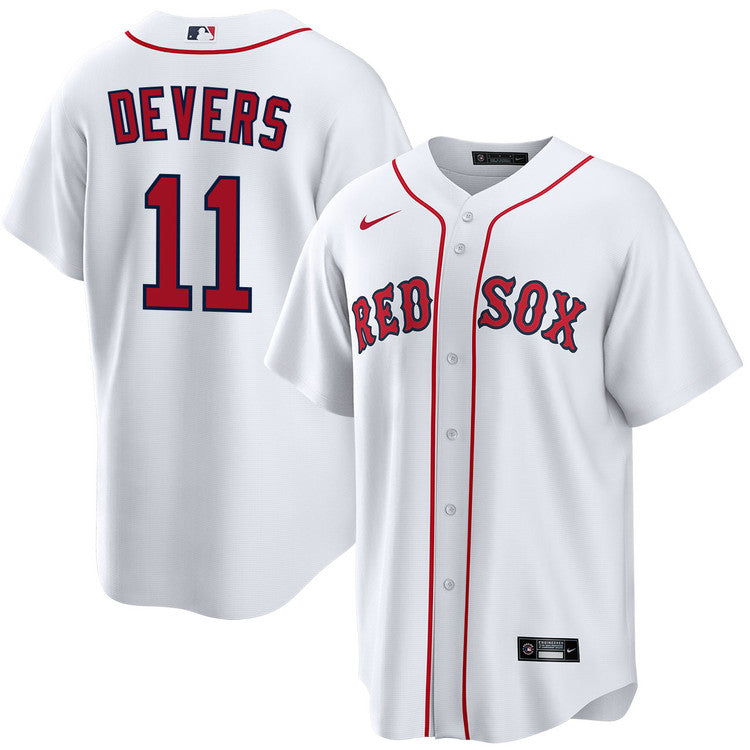 Rafael Devers Boston Red Sox Home Jersey – White baseball jersey product view 1