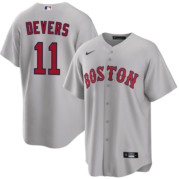 Rafael Devers Boston Red Sox Road Jersey – Gray baseball jersey product view 1