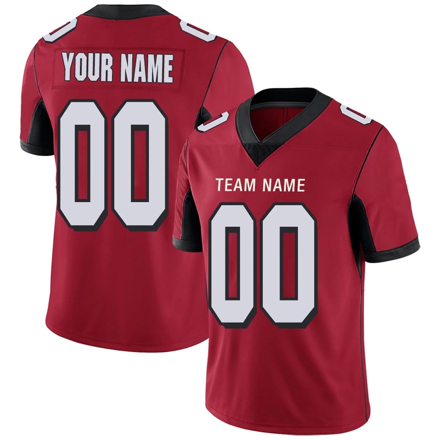 Custom A.Falcons Red Personalized Design Your Own Name and Number for Men Women Youth Jerseys football jersey product view 1
