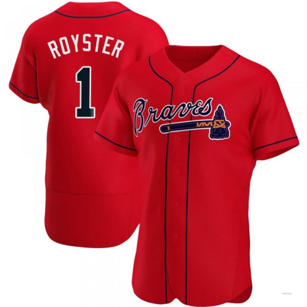 Atlanta Braves #1 Jerry Royster Red Alternate Jersey Stitches Baseball Jerseys baseball jersey product view 1