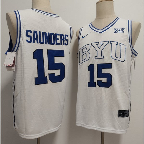 Richie Saunders BYU Cougars Jersey - White sports jersey product view 1