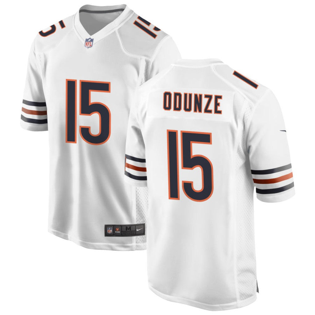 Rome Odunze Chicago Bears Jersey - White football jersey product view 1