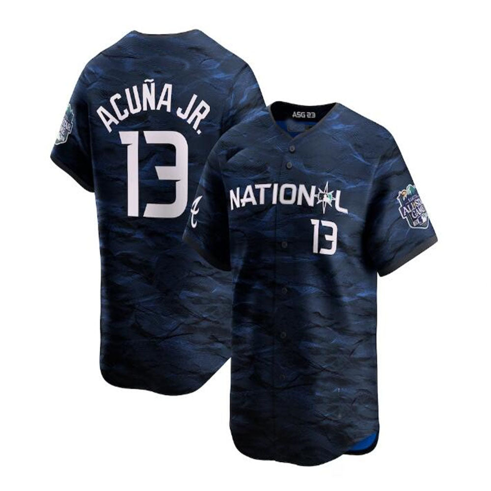 #13 Ronald Acu?a Jr. National League 2023 All-Star Game Limited Player Jersey - Royal Baseball Jerseys baseball jersey product view 1