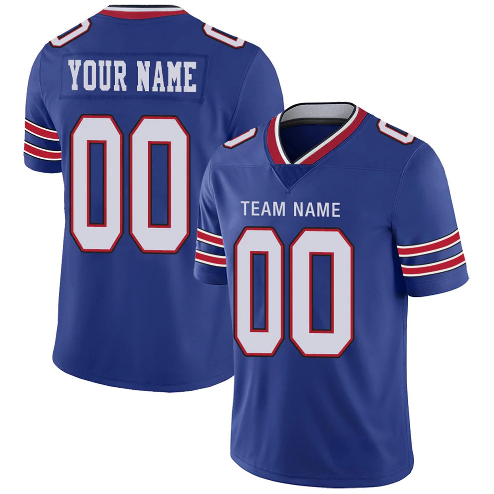 Custom B.Bills Royal Personalized Design Your Own Name and Number for Men Women Youth Jerseys football jersey product view 1