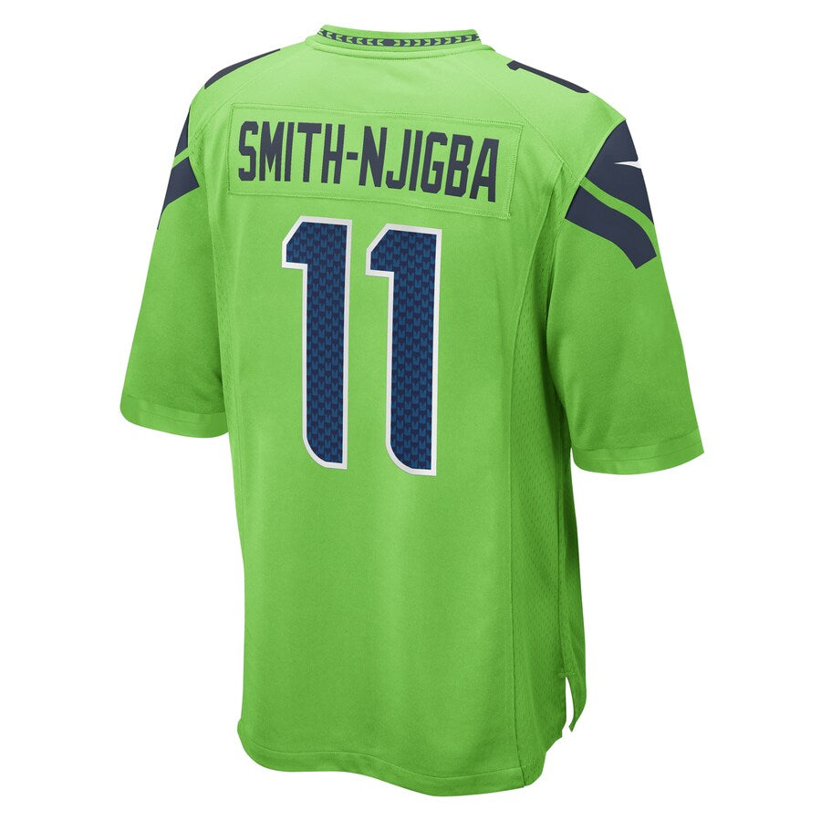 S.Seahawks #11 Jaxon Smith-Njigba Neon Green Game Football Jerseys football jersey product view 1