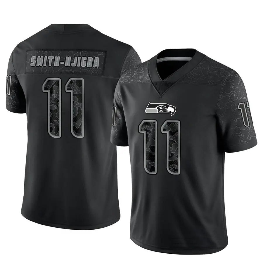S.Seahawks #11 Jaxon Smith-Njigba Player Black Limited Reflective Football Jerseys football jersey product view 1