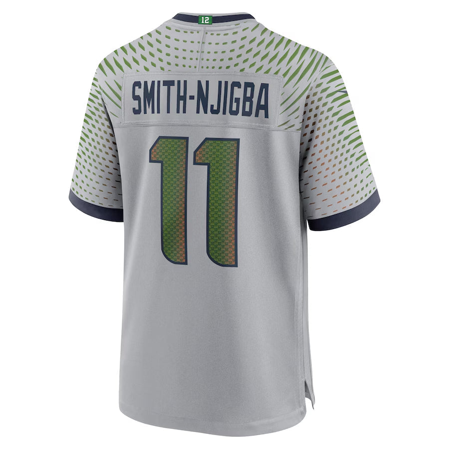 S.Seahawks #11 Jaxon Smith-Njigba Player Grey Rivalries Collection Game Football Jerseys football jersey product view 1