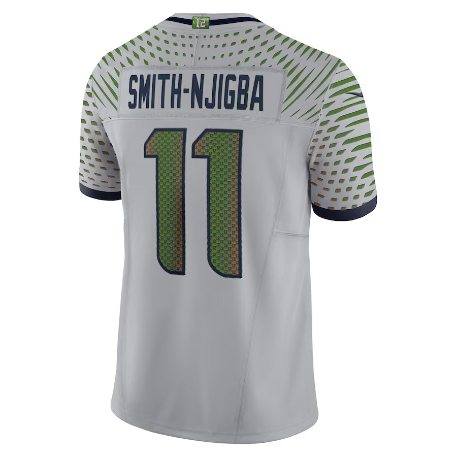 S.Seahawks #11 Jaxon Smith-Njigba Player Grey Rivalries Collection Limited Football Jerseys football jersey product view 1