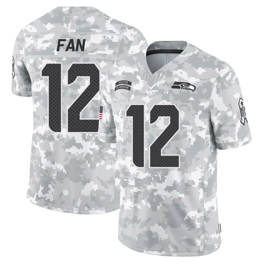 S.Seahawks #12 12s FAN Player Arctic Camo Salute to Service Limited Football Jerseys football jersey product view 1