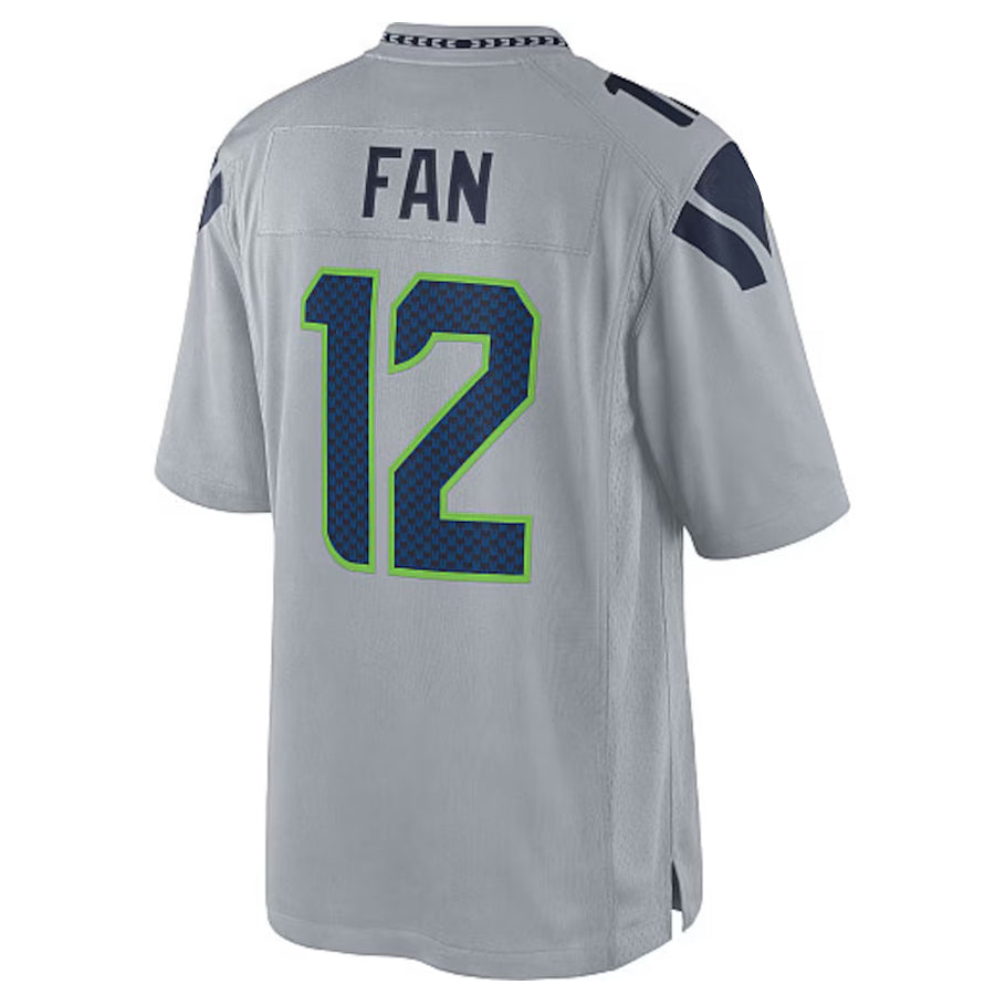 S.Seahawks #12 12s FAN Player Grey Home Game Football Jerseys football jersey product view 1