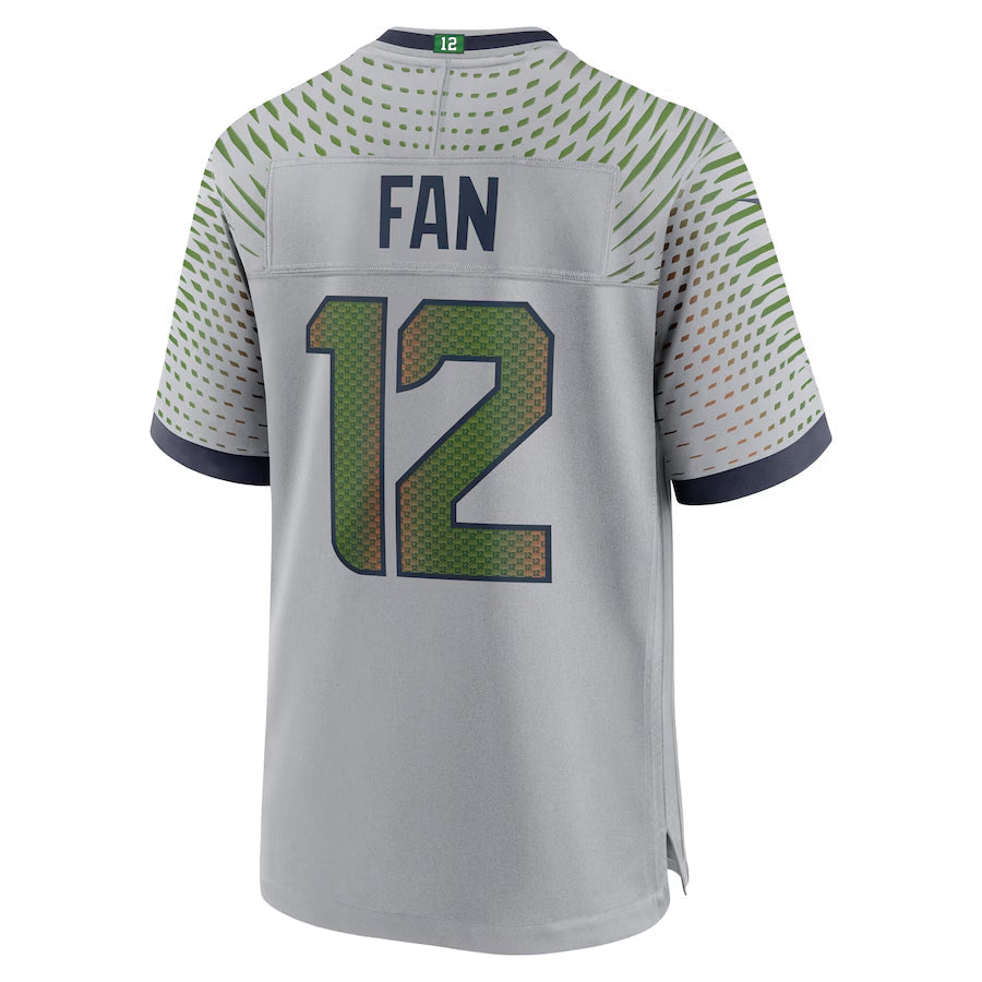 S.Seahawks #12 12s FAN Player Grey Rivalries Collection Game Football Jerseys football jersey product view 1