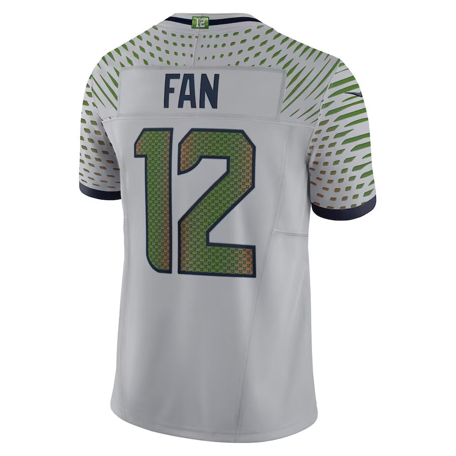 S.Seahawks #12 12s FAN Player Grey Rivalries Collection Limited Football Jerseys football jersey product view 1