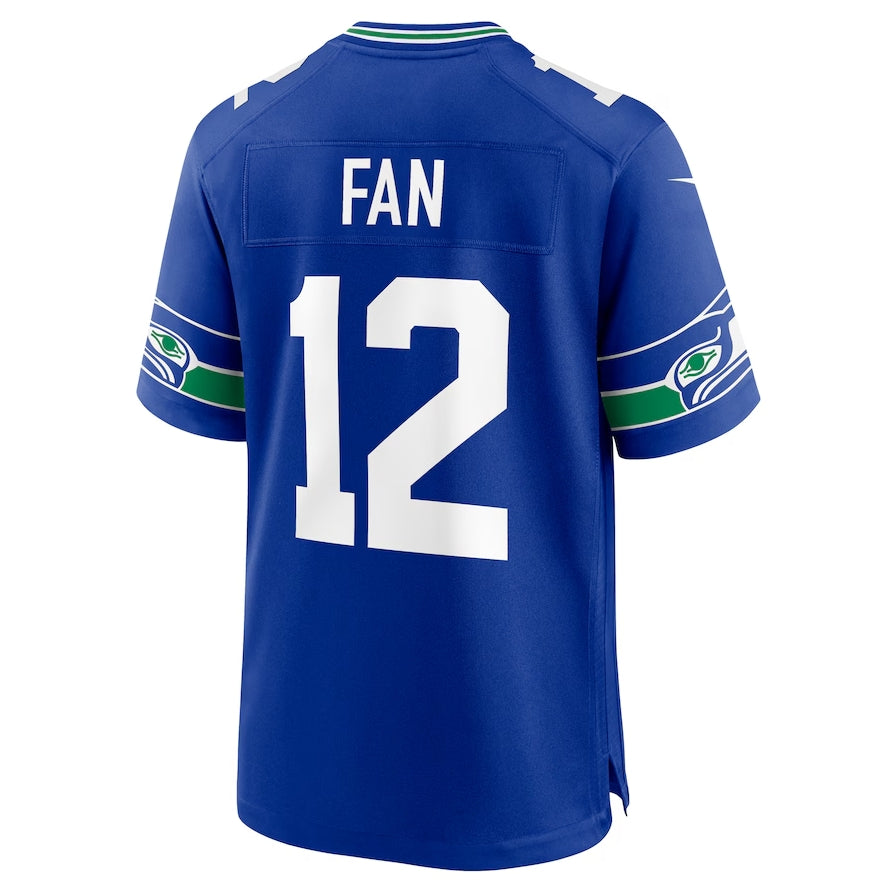 S.Seahawks #12s FAN Royal Throwback Player Game Stitched American Football Jerseys football jersey product view 1