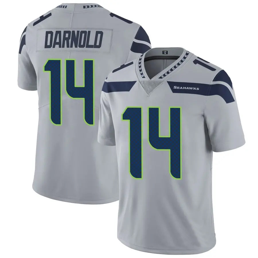 S.Seahawks #14 Sam Darnold Player Grey Vapor Limited Football Jerseys football jersey product view 1