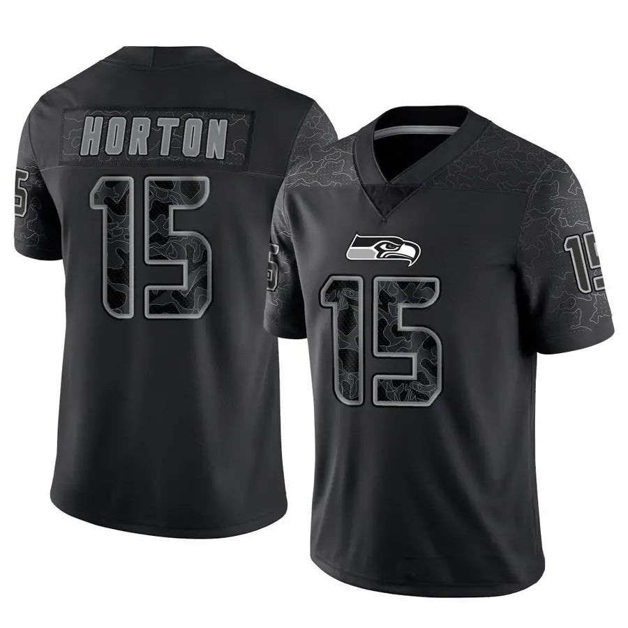 S.Seahawks #15 Tory Horton Player Black RFLCTV Limited Football Jerseys football jersey product view 1