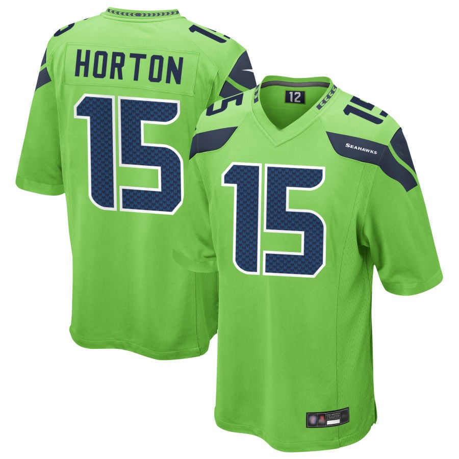 S.Seahawks #15 Tory Horton Player Green Game Football Jerseys football jersey product view 1
