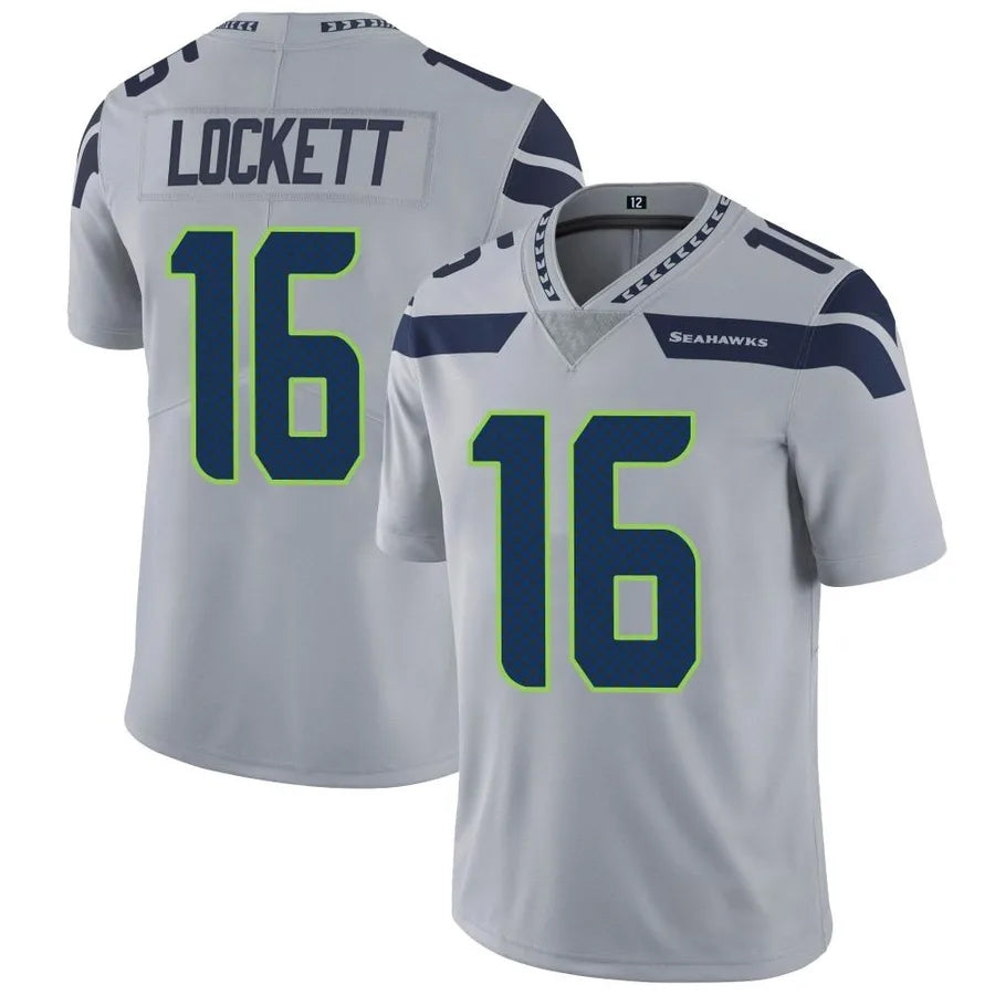S.Seahawks #16 Tyler Lockett Player Gray Vapor Limited Football Jerseys football jersey product view 1
