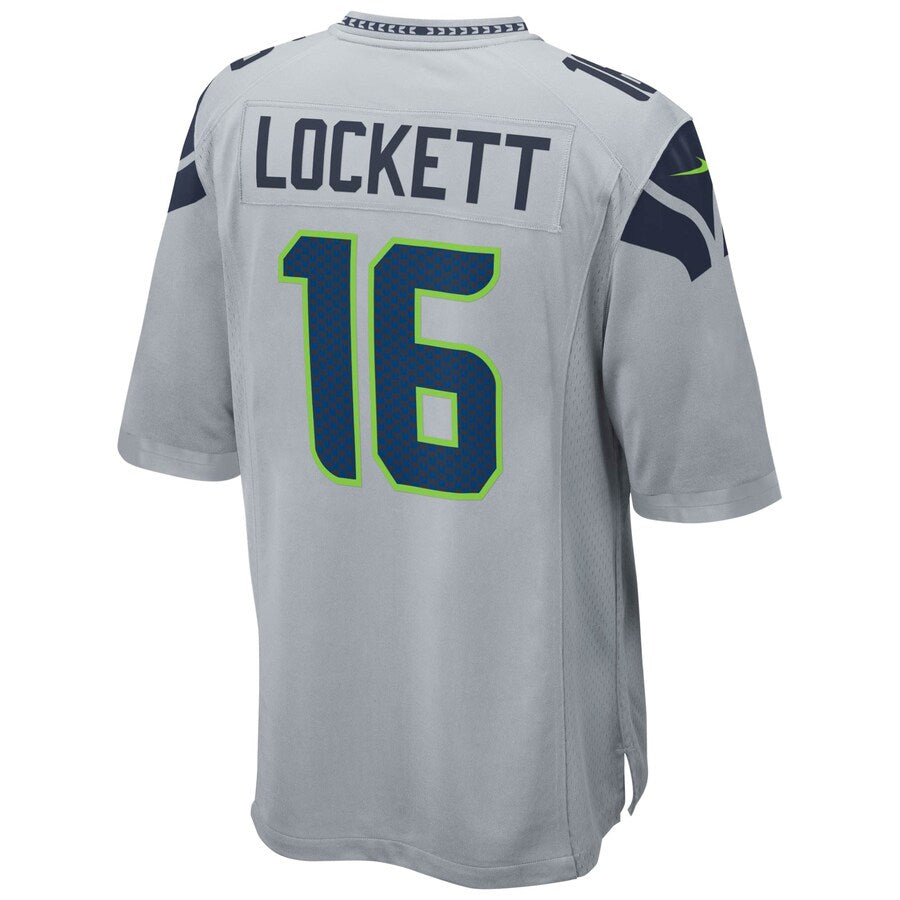 S.Seahawks #16 Tyler Lockett Player Grey Game Football Jerseys football jersey product view 1