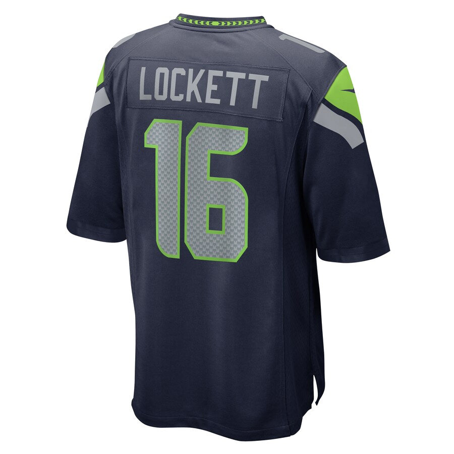 S.Seahawks #16 Tyler Lockett Player Navy Home Game Football Jerseys football jersey product view 1