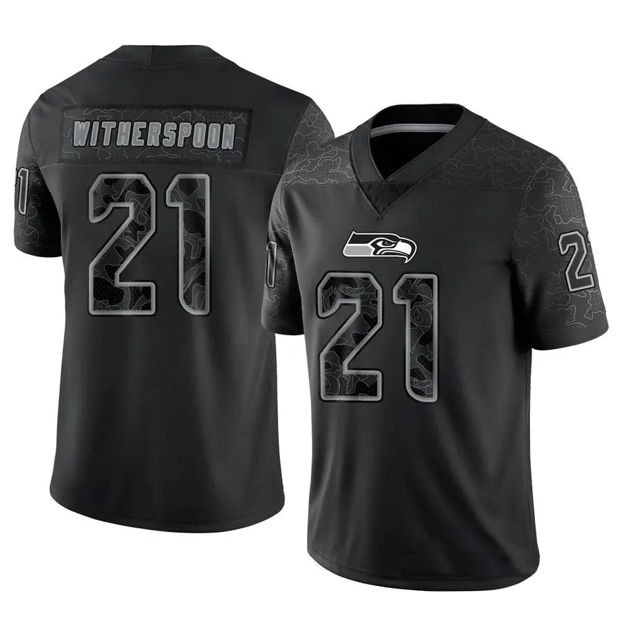 S.Seahawks #21 Devon Witherspoon Player Black RFLCTV Limited Football Jerseys football jersey product view 1