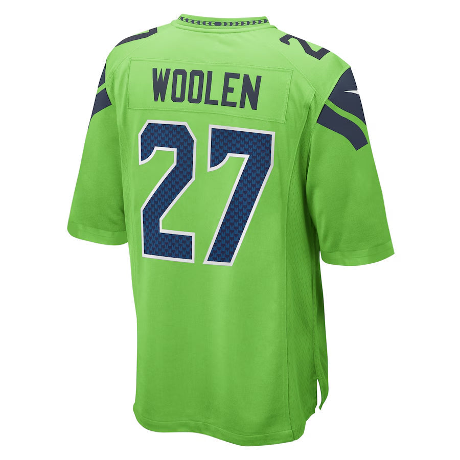 S.Seahawks #27 Tariq Woolen Player Green Game Football Jerseys football jersey product view 1