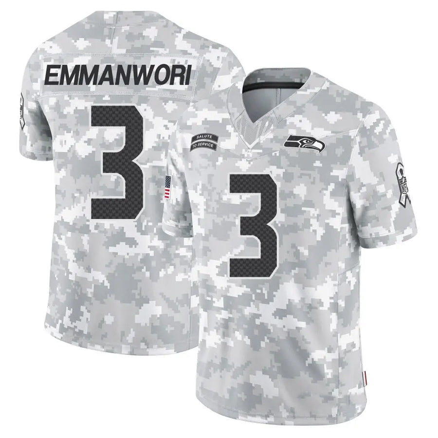 S.Seahawks #3 Nick Emmanwori Player Arctic Camo Salute to Service Limited Football Jerseys football jersey product view 1