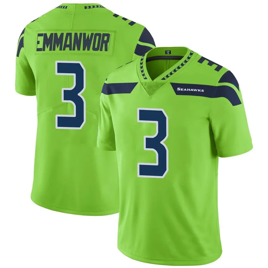 S.Seahawks #3 Nick Emmanwori Player Green Vapor Limited Football Jerseys football jersey product view 1