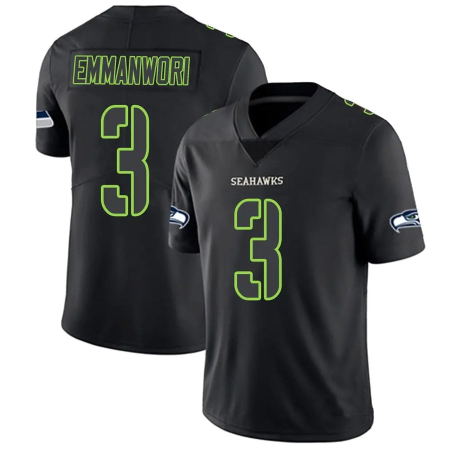 S.Seahawks #3 Nick Emmanwori Player Limited Black Impact Football Jerseys football jersey product view 1