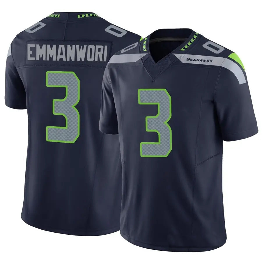 S.Seahawks #3 Nick Emmanwori Player Navy Vapor F.U.S.E. Limited Football Jerseys football jersey product view 1