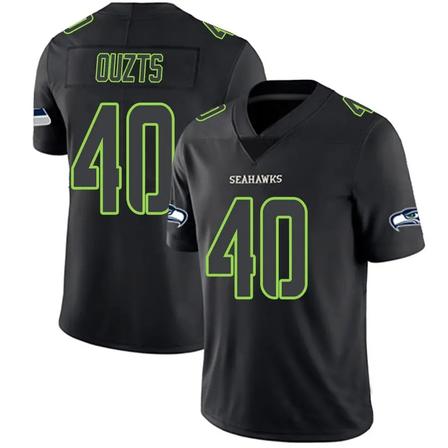 S.Seahawks #40 Robbie Ouzts Player Limited Black Impact Football Jerseys football jersey product view 1