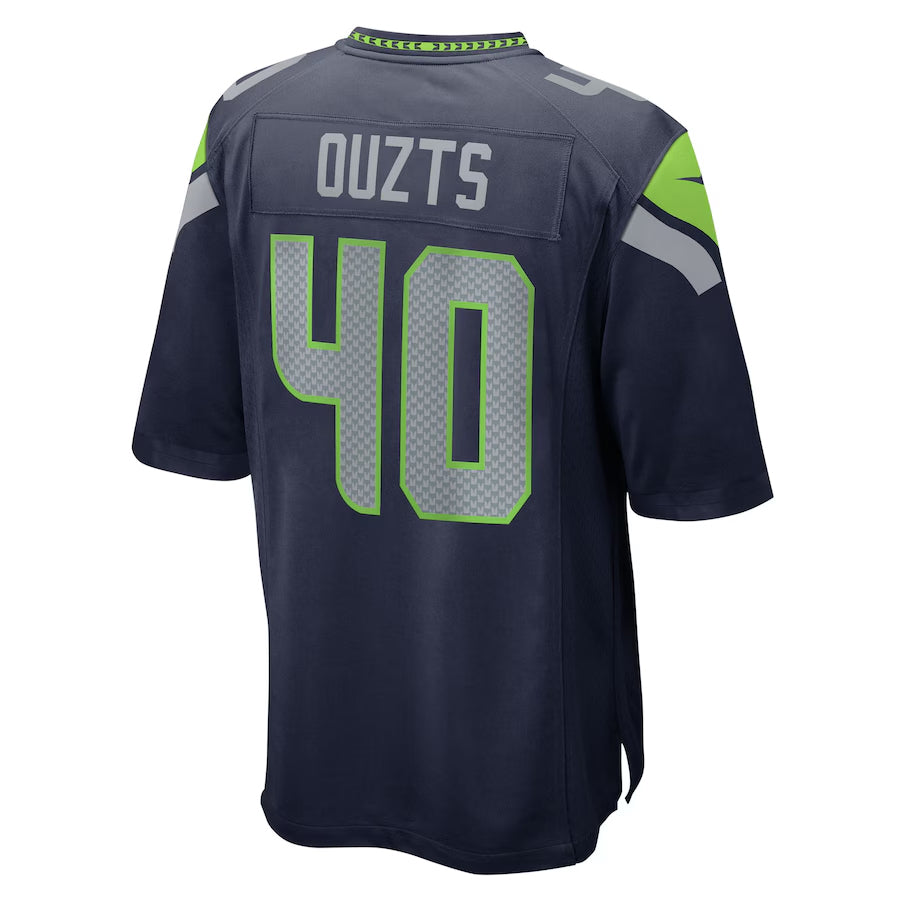 S.Seahawks #40 Robbie Ouzts Player Navy Home Game Football Jerseys football jersey product view 1