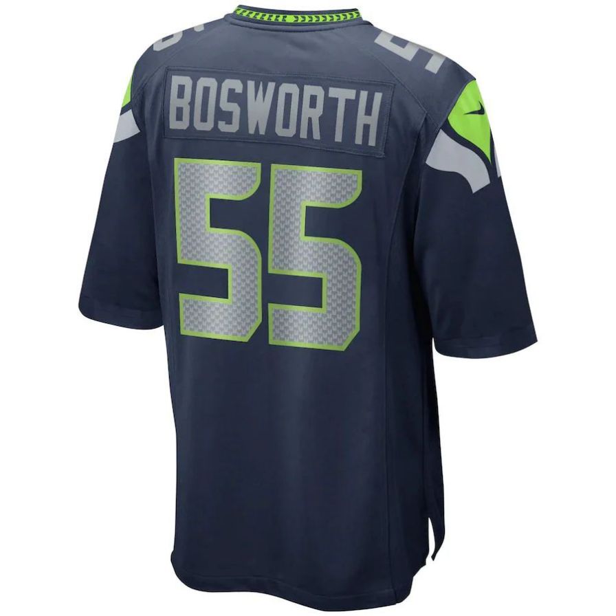 #55 Brian Bosworth Player S.Seahawks College Navy Game Football Jerseys football jersey product view 1
