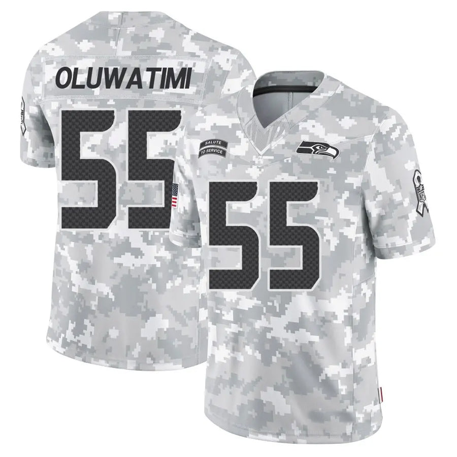 S.Seahawks #55 Olu Oluwatimi Player Arctic Camo Salute to Service Limited Football Jerseys football jersey product view 1