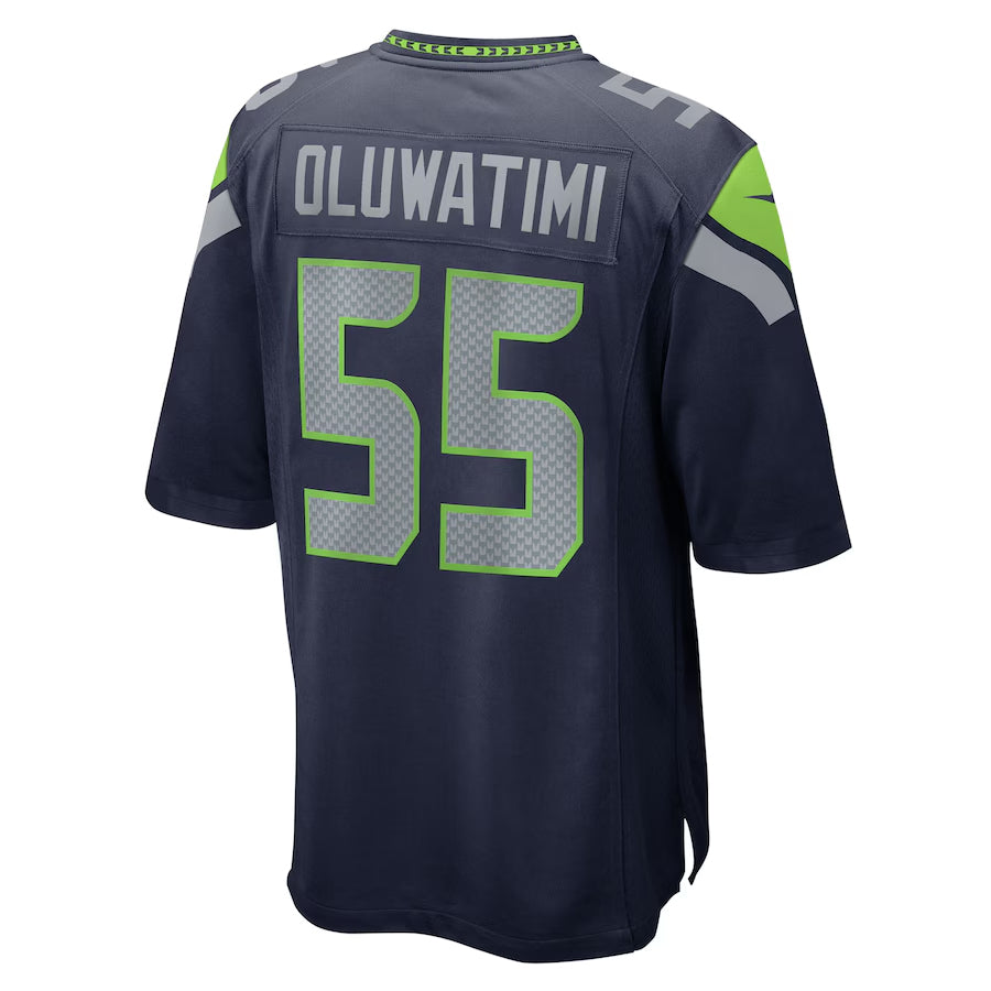 S.Seahawks #55 Olu Oluwatimi Player Navy Home Game Football Jerseys football jersey product view 1