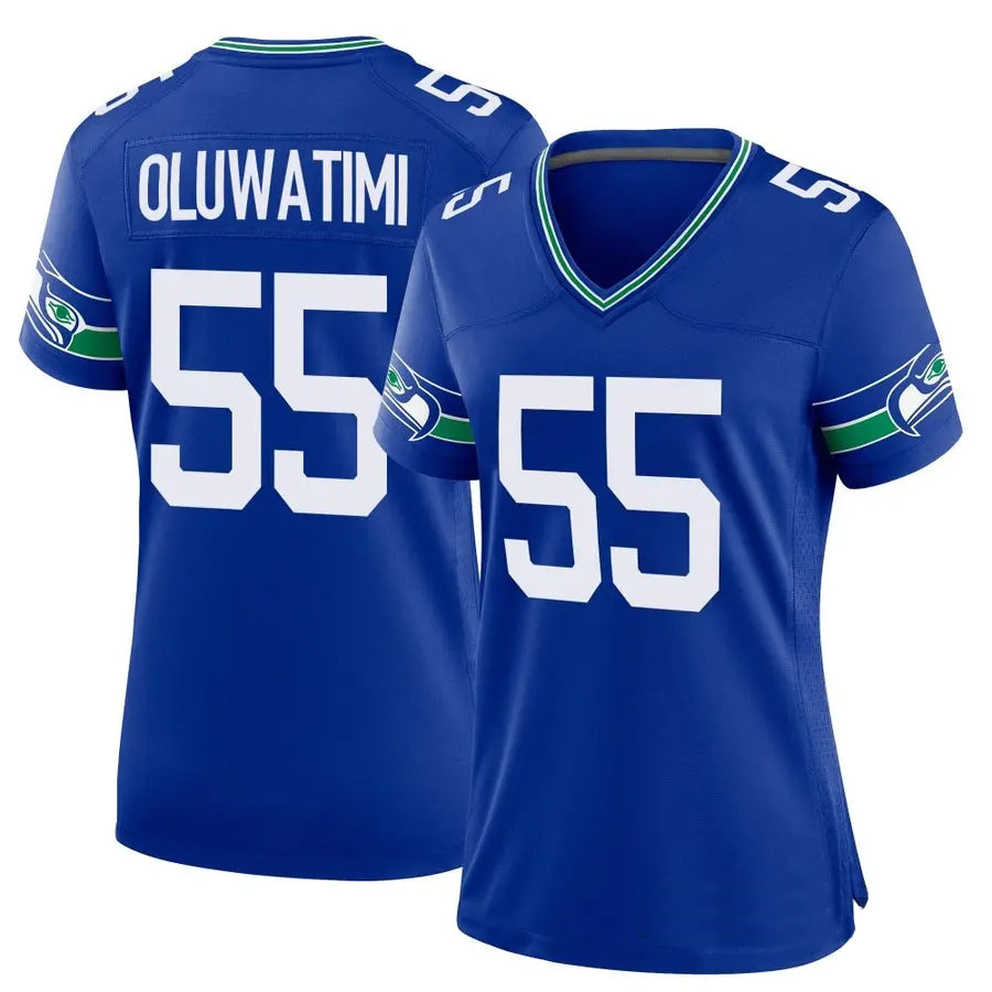 S.Seahawks #55 Olu Oluwatimi Player Royal Game Football Jerseys football jersey product view 1