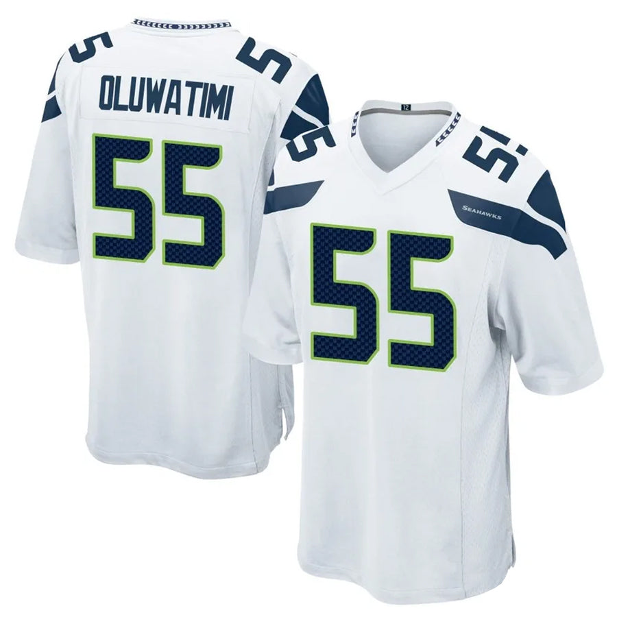 S.Seahawks #55 Olu Oluwatimi Player White Home Game Football Jerseys football jersey product view 1