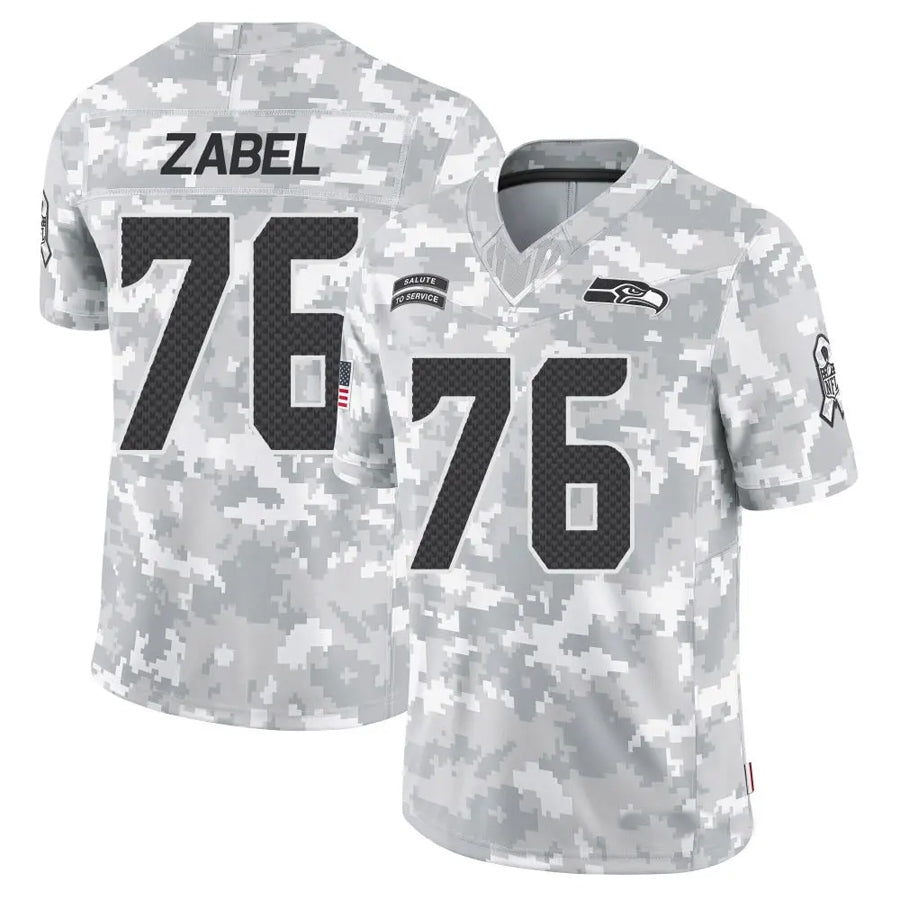 S.Seahawks #76 Grey Zabel Player Arctic Camo Salute to Service Limited Football Jerseys football jersey product view 1