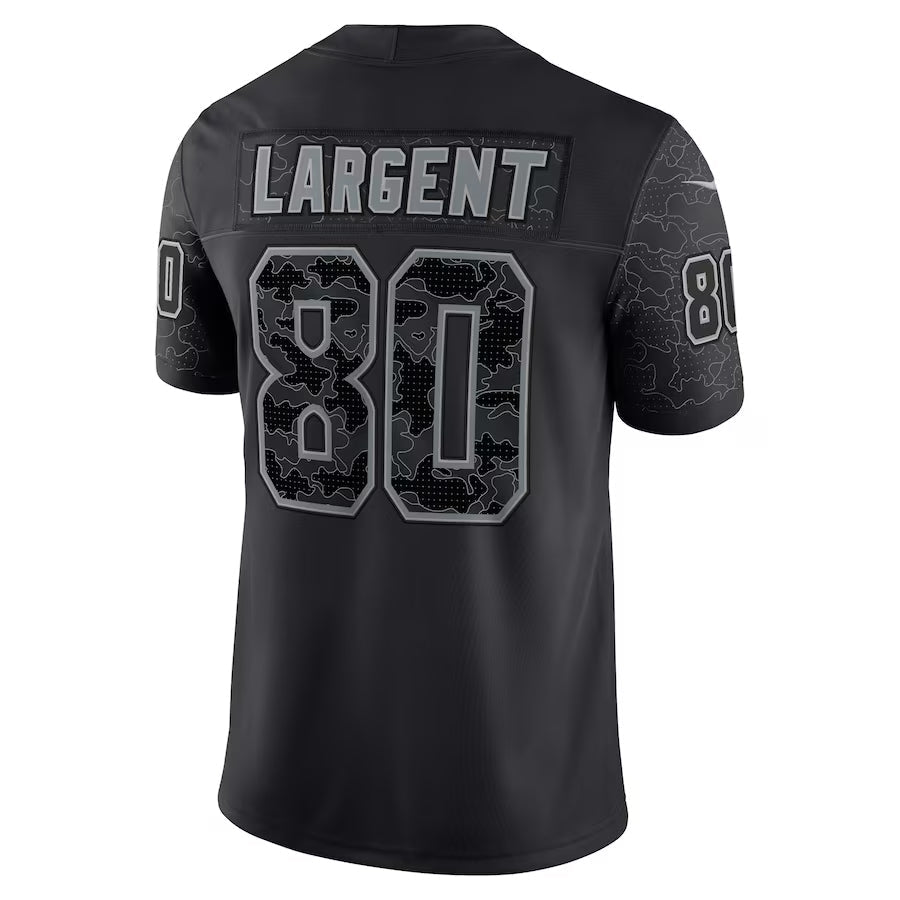 S.Seahawks #80 Steve Largent Player Black RFLCTV Limited Football Jerseys football jersey product view 1