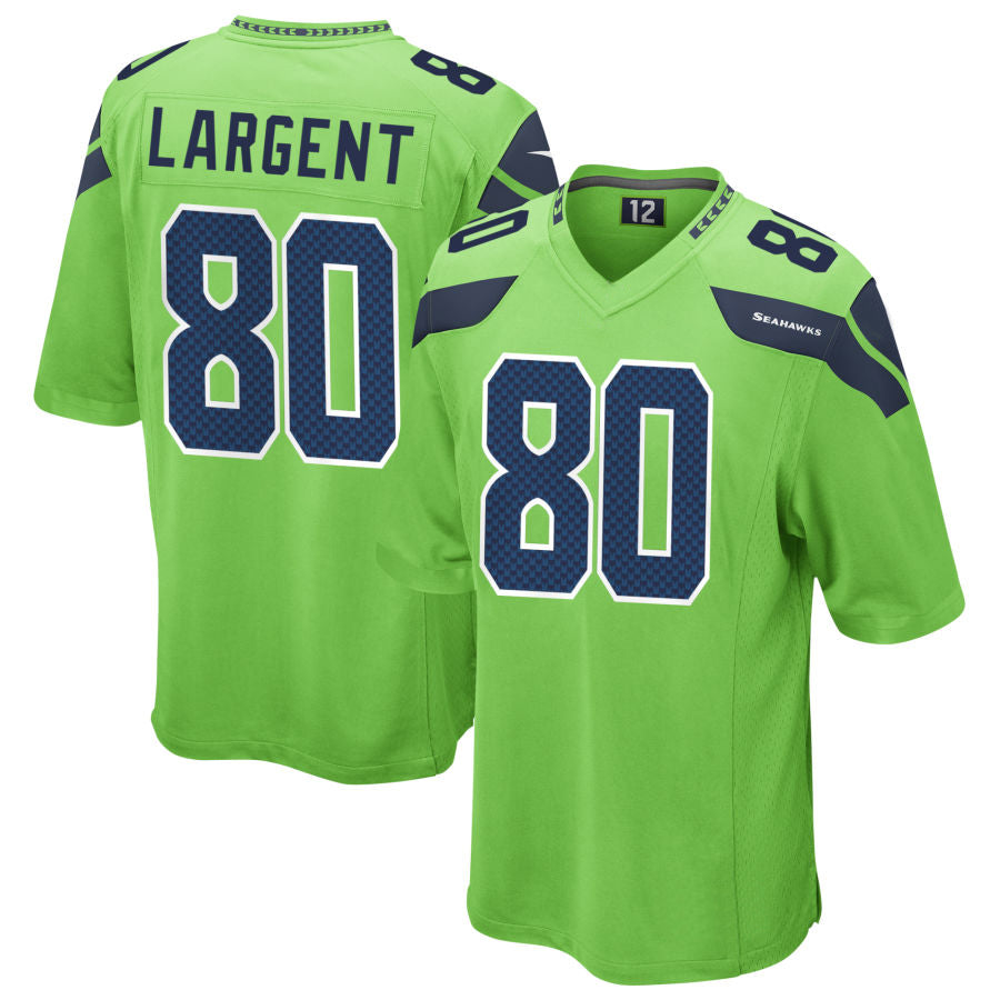 S.Seahawks #80 Steve Largent Player Green Game Football Jerseys football jersey product view 1