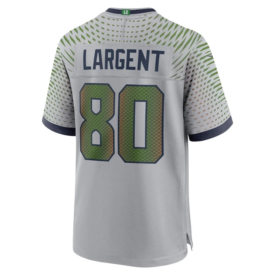 S.Seahawks #80 Steve Largent Player Wolf Gray Rivalries Collection Game Football Jerseys football jersey product view 1