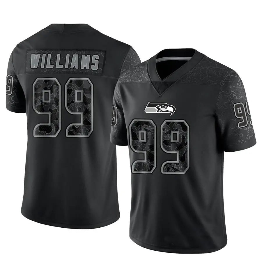S.Seahawks #99 Leonard Williams Player Black RFLCTV Limited Football Jerseys football jersey product view 1