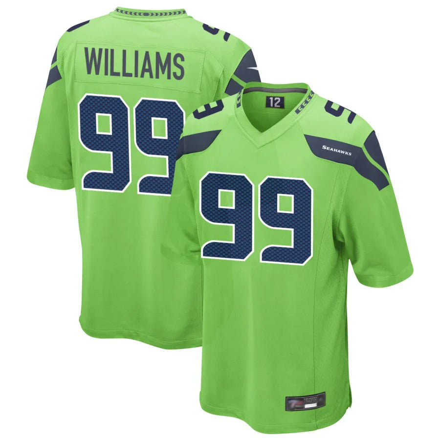 S.Seahawks #99 Leonard Williams Player Green Home Game Football Jerseys football jersey product view 1