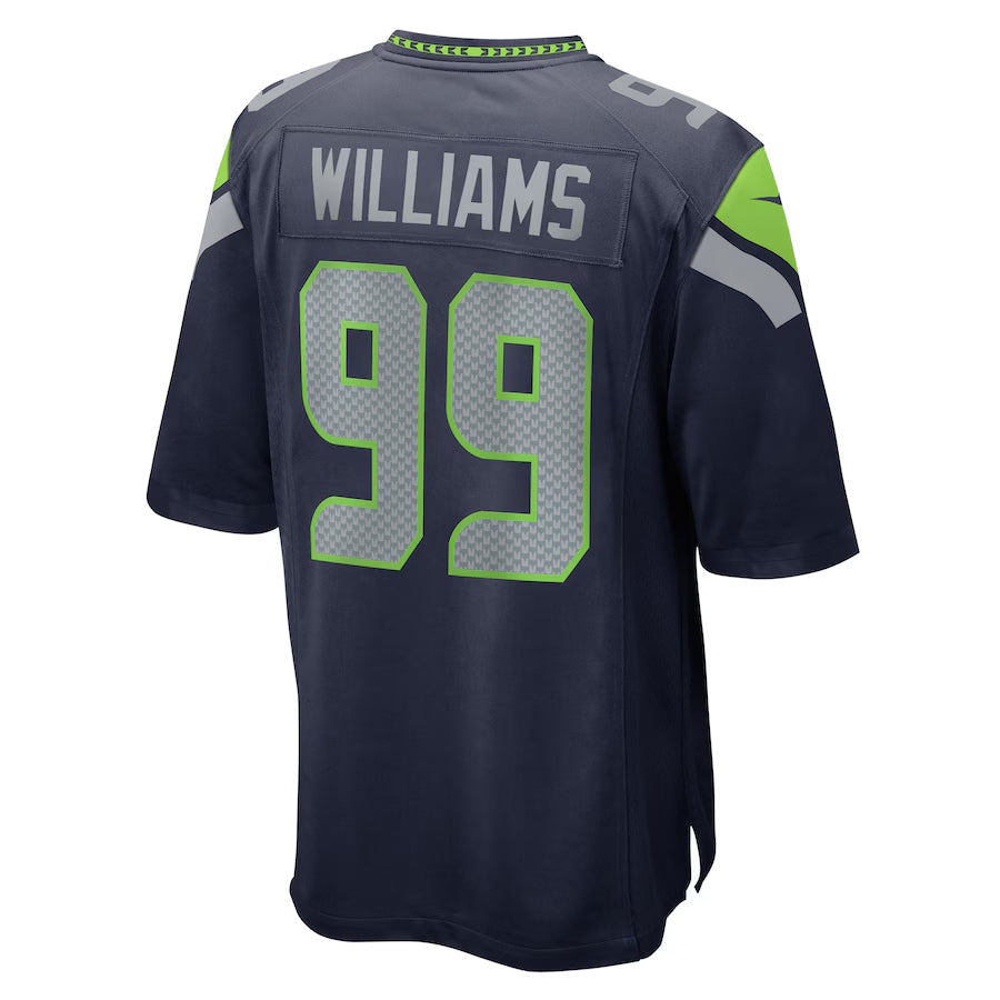 S.Seahawks #99 Leonard Williams Player Navy Home Game Football Jerseys football jersey product view 1