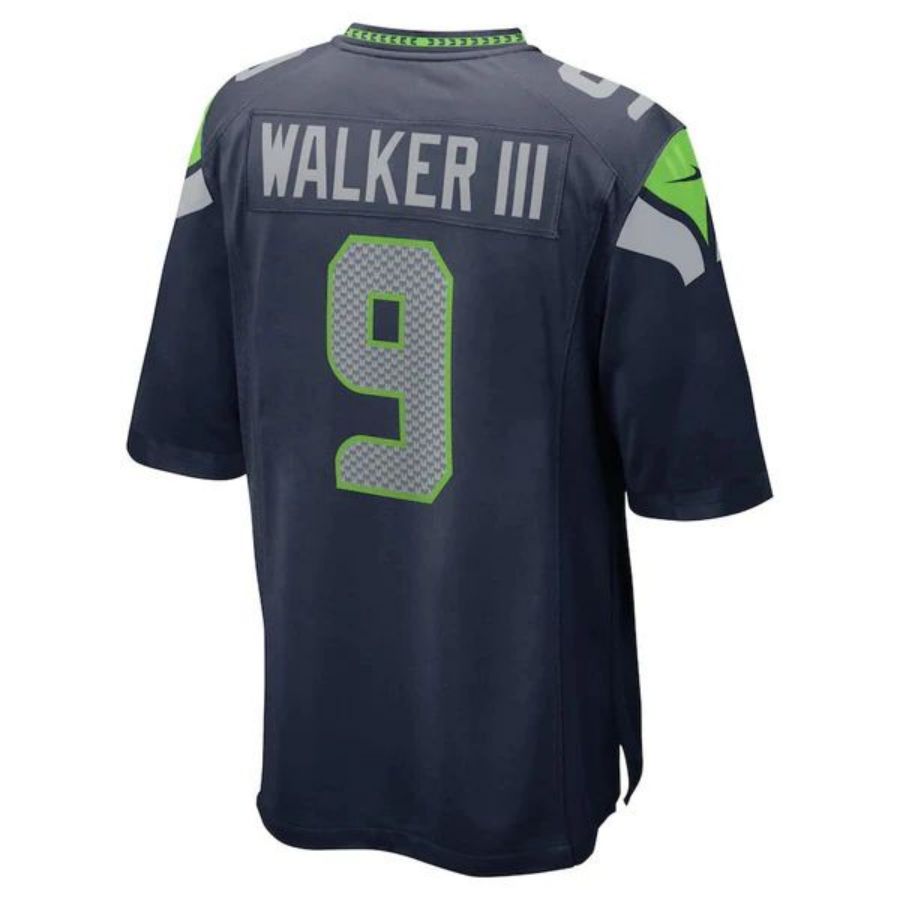 #9 Kenneth Walker III Player S.Seahawks College Navy Game Football Jerseys football jersey product view 1