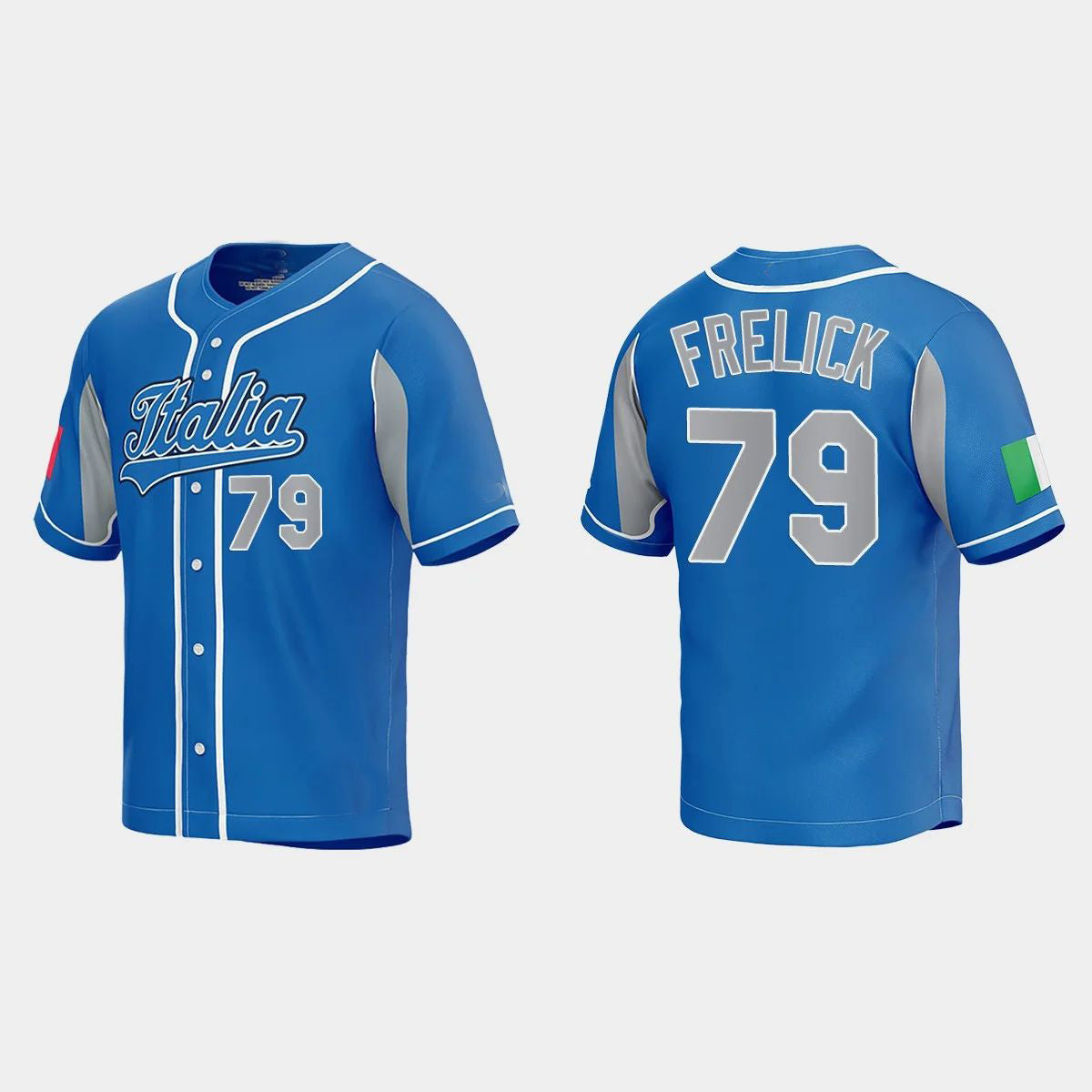 #79 SAL FRELICK ITALY BASEBALL 2023 WORLD BASEBALL CLASSIC JERSEY ¨C ROYAL Stitches Baseball Jerseys baseball jersey product view 1